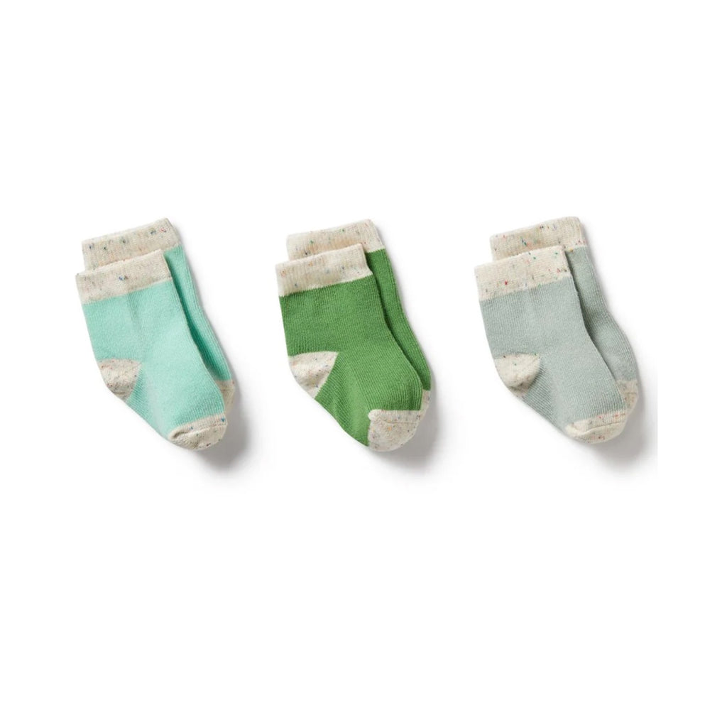 Baby Socks 3 Pack Organic - Mint Green