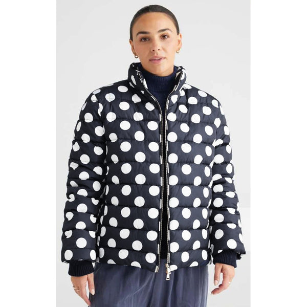Jacket Sillian Puffer Black White Spot – Cavania
