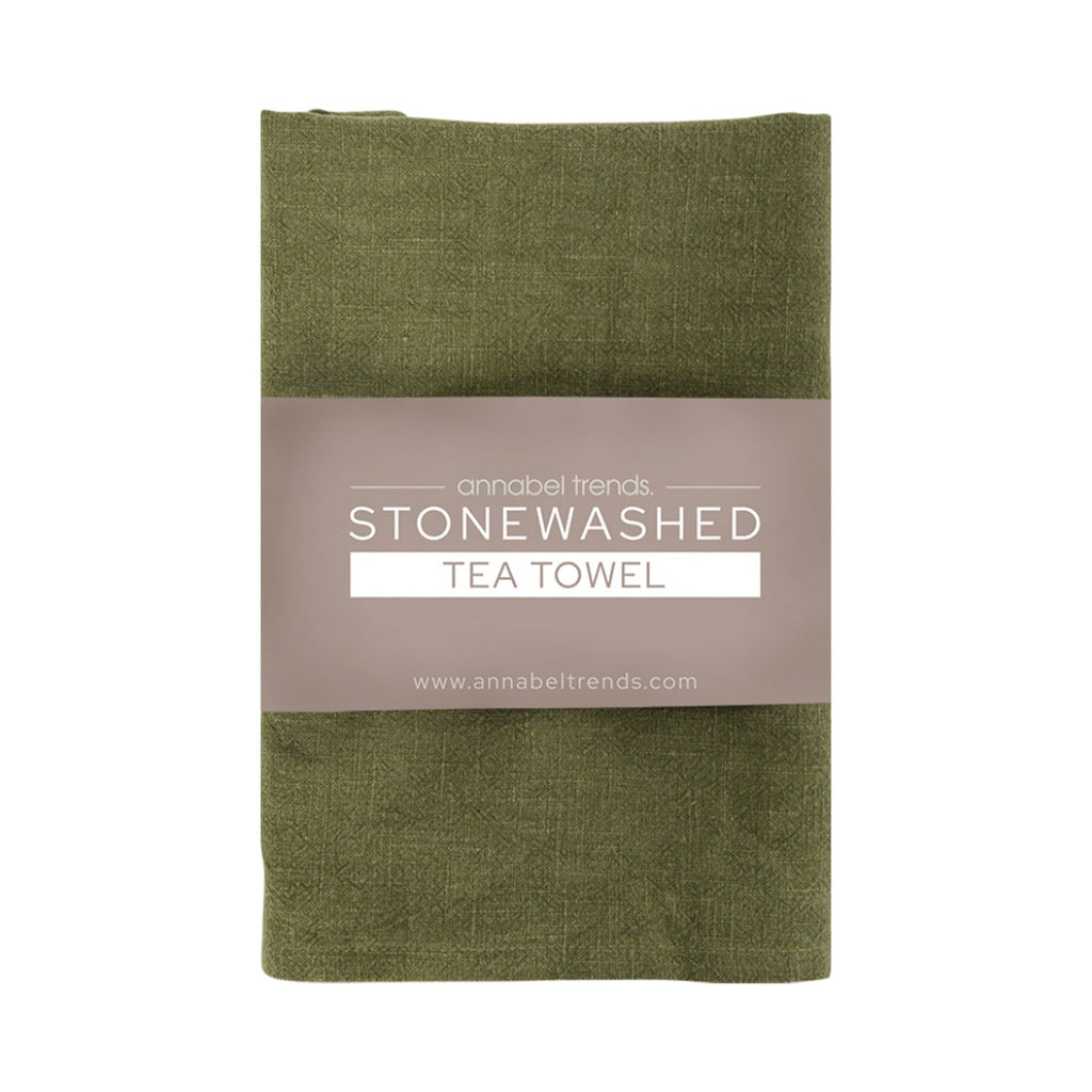 Tea Towel Stonewashed - Olive