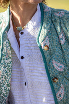 Top Smock Bib Shirt - White