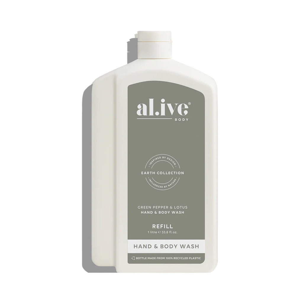 Hand & Body Wash Refill 1L - Green Pepper & Lotus