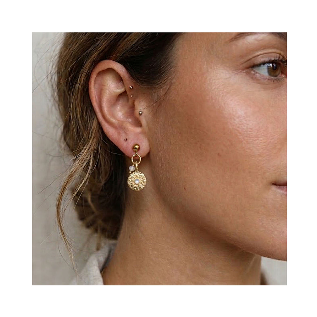 Earring June Birthstone - Inner Compass Moonstone