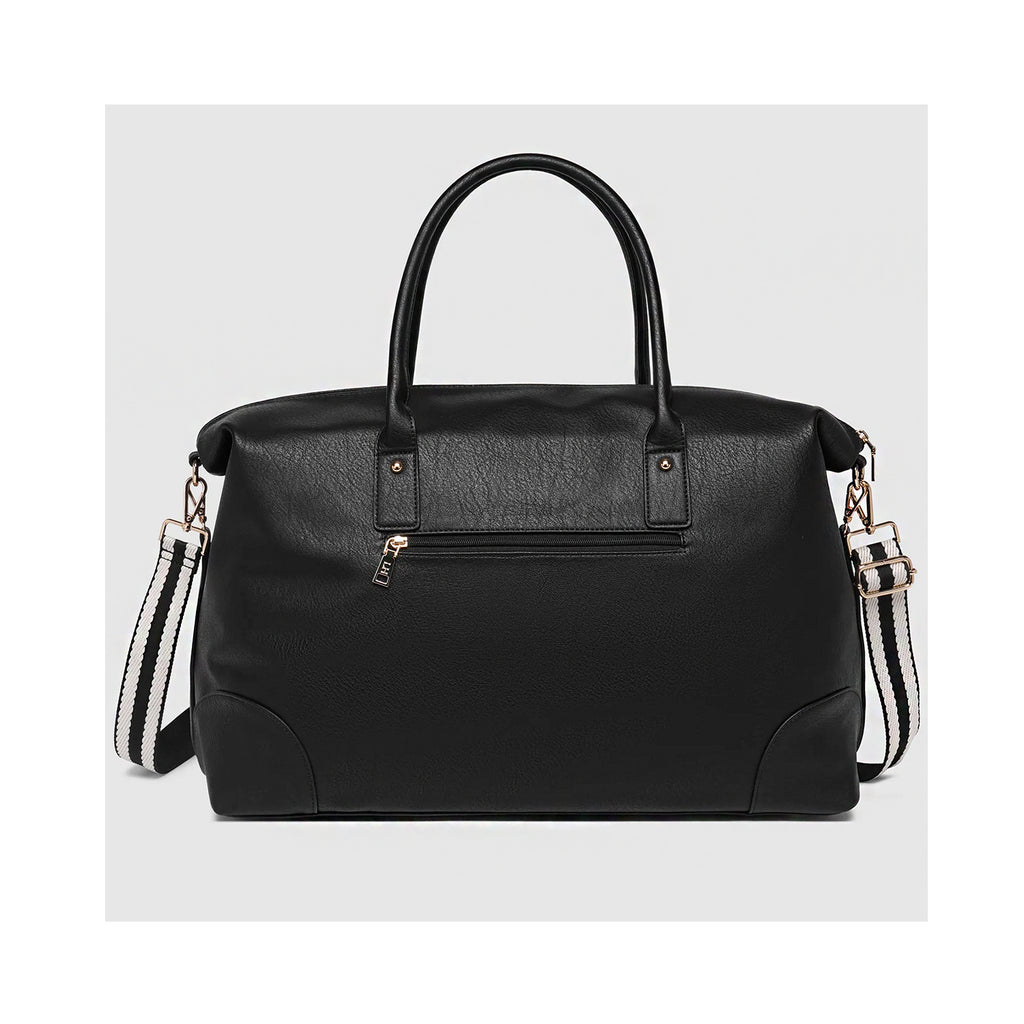 Alexis Stripe Weekender Travel Bag - Black Stripe