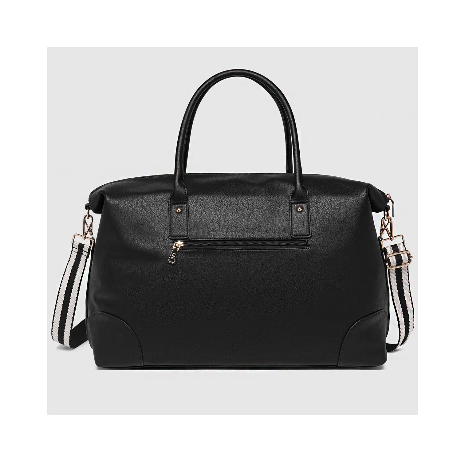 Alexis Stripe Weekender Travel Bag - Black Stripe