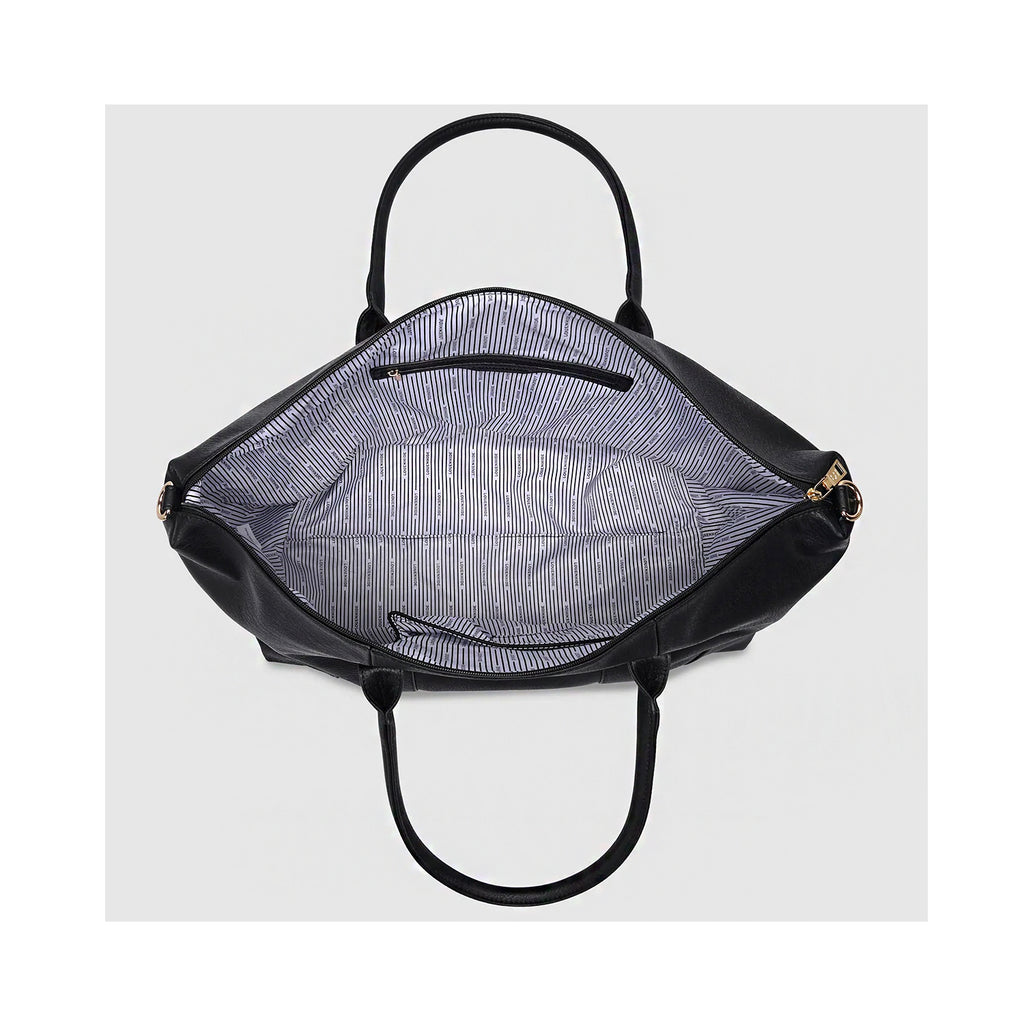 Alexis Stripe Weekender Travel Bag - Black Stripe