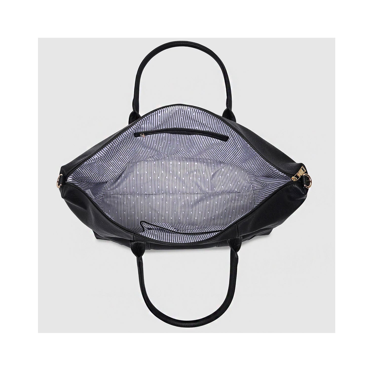 Alexis Stripe Weekender Travel Bag - Black Stripe