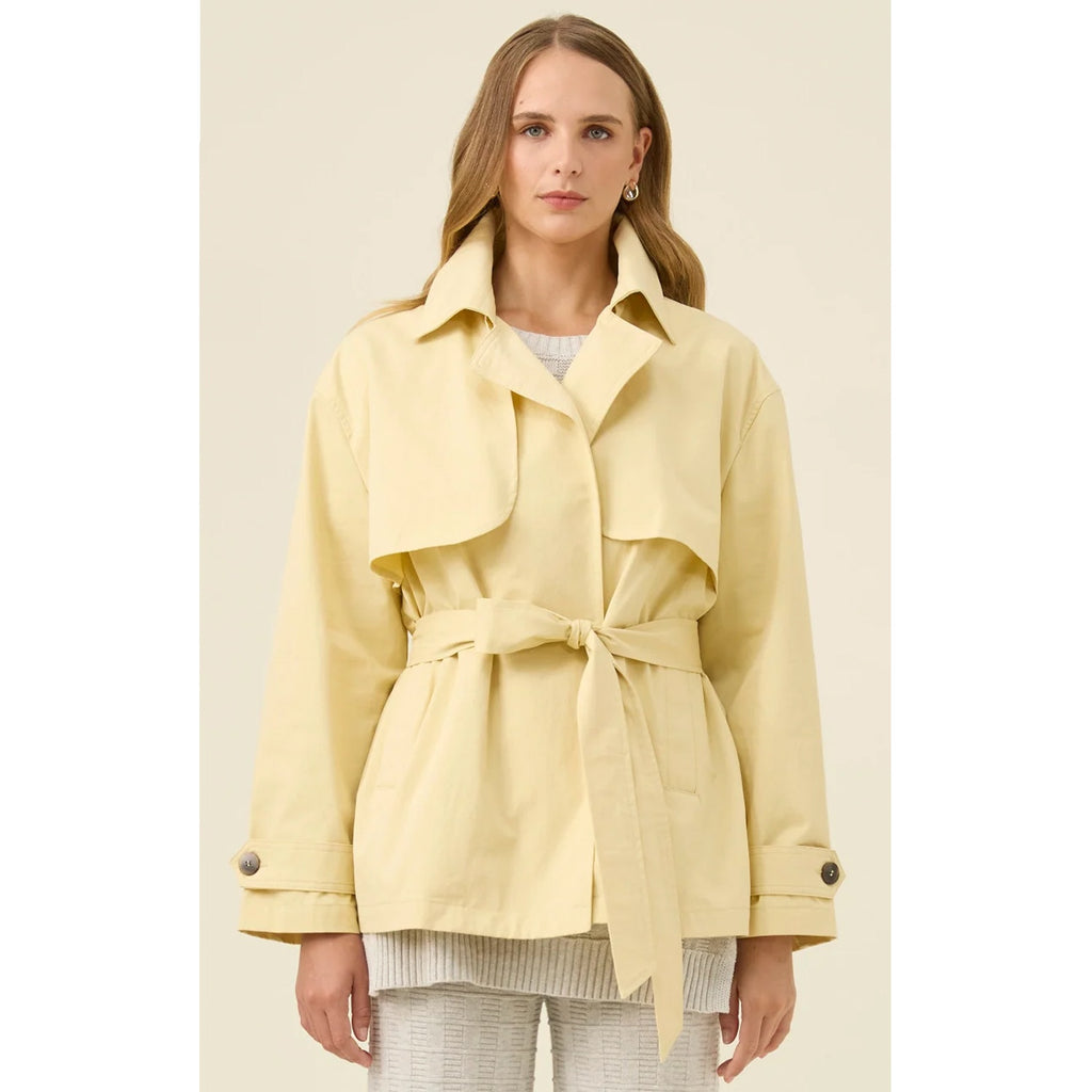 Coat Farida Cropped Trench - Butter