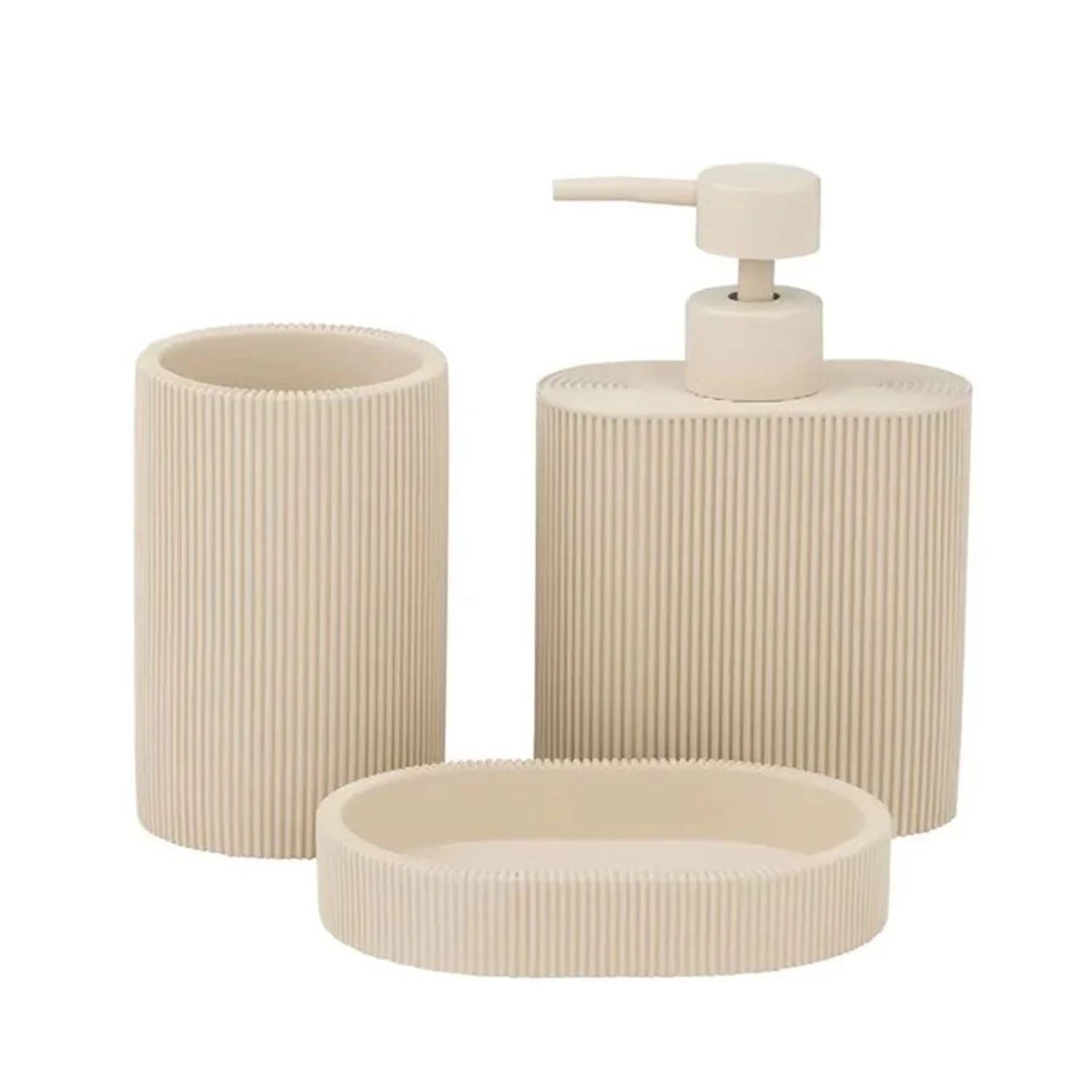 Bath Accessorie Set 3 Sidney - Taupe