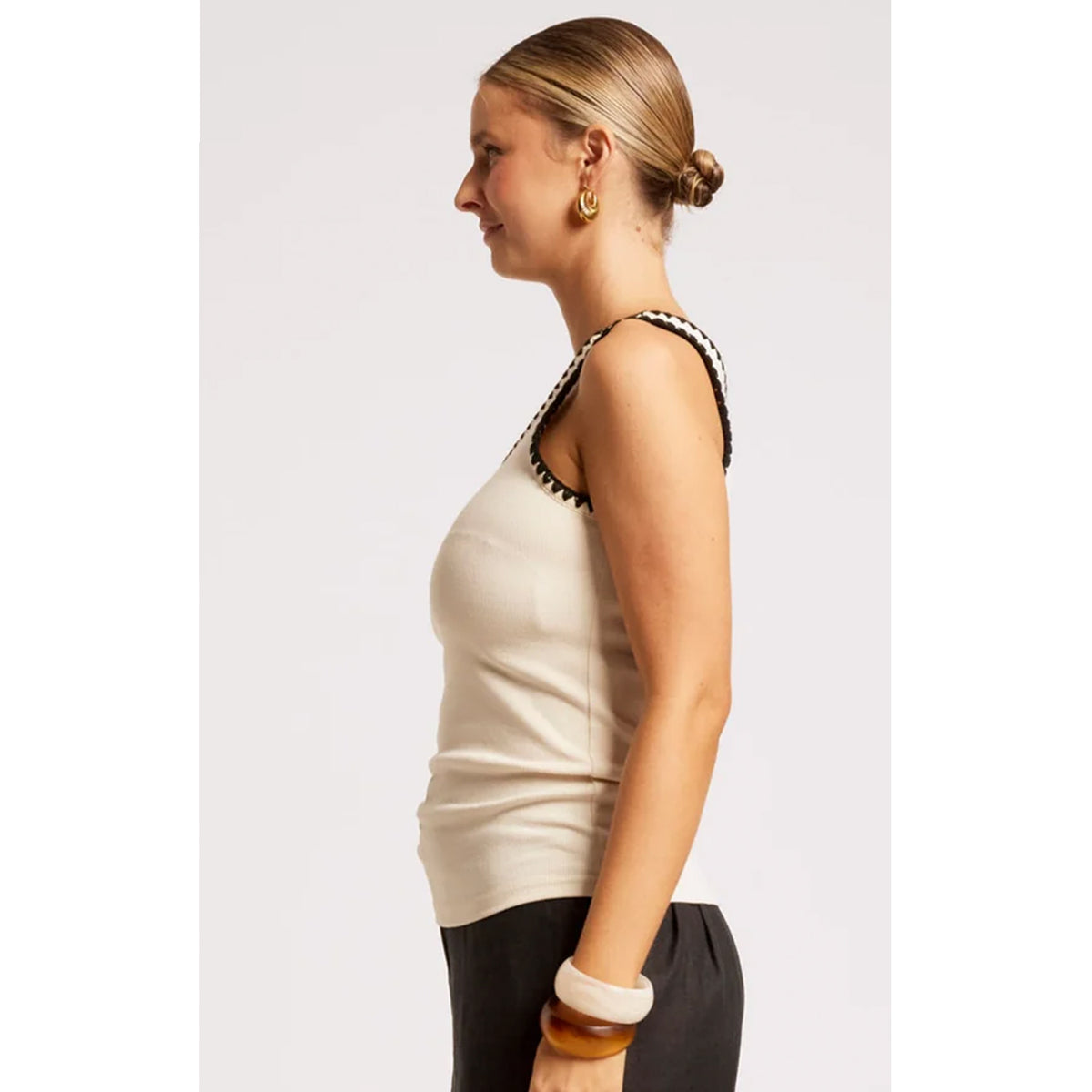 Tank Maris Stitched - Tusk / Black