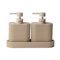 Soap & Lotion Sid Dispenser Set - Taupe