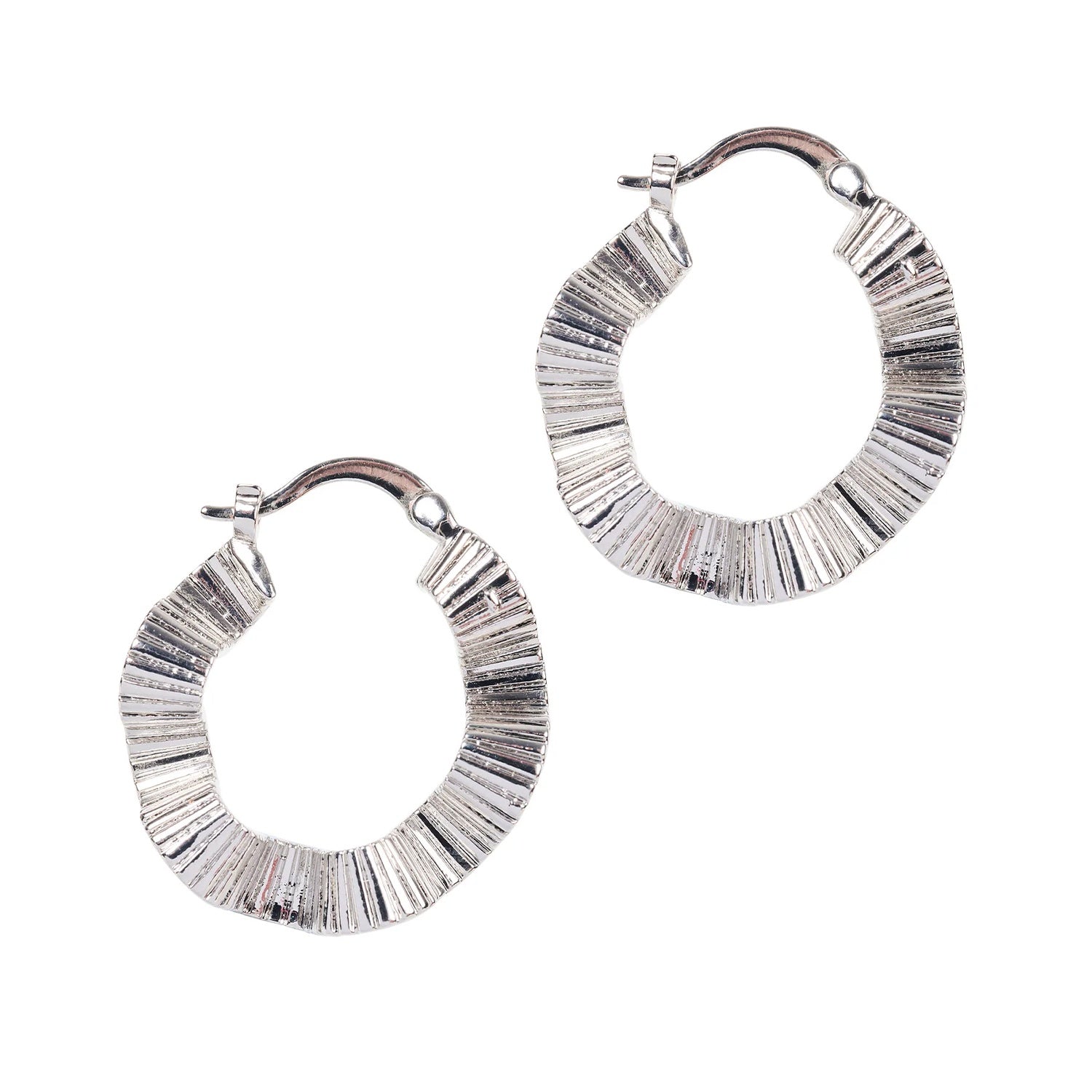Earring Himba Scallop Hoop - Silver