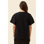 Tshirt Eva Crochet - Black