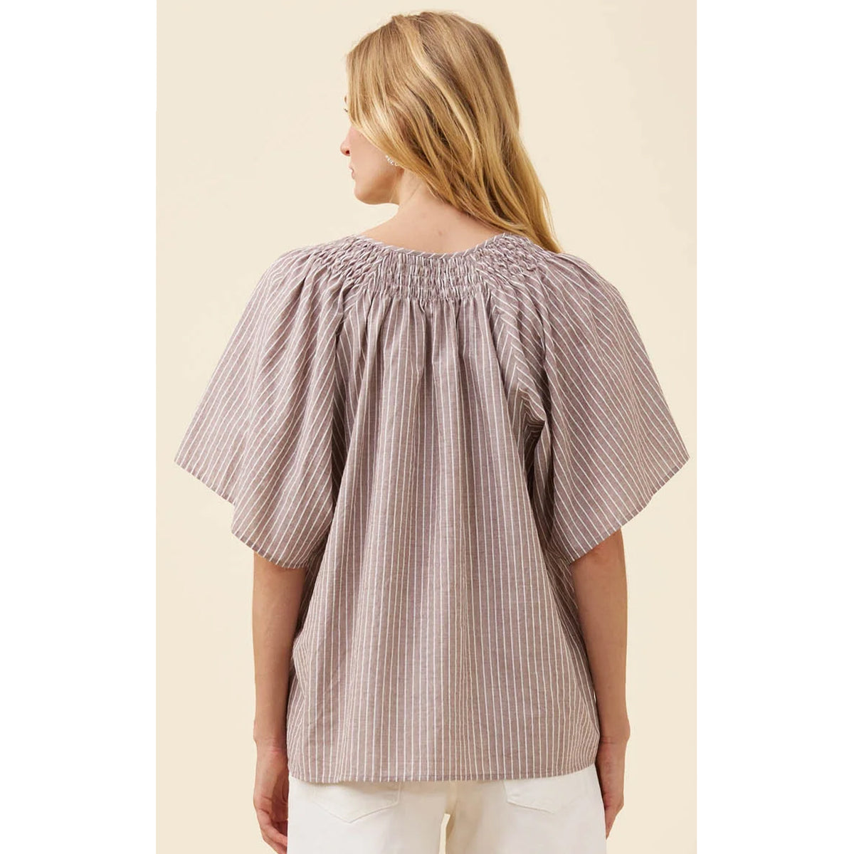 Top Shirred Lyndell - Taupe