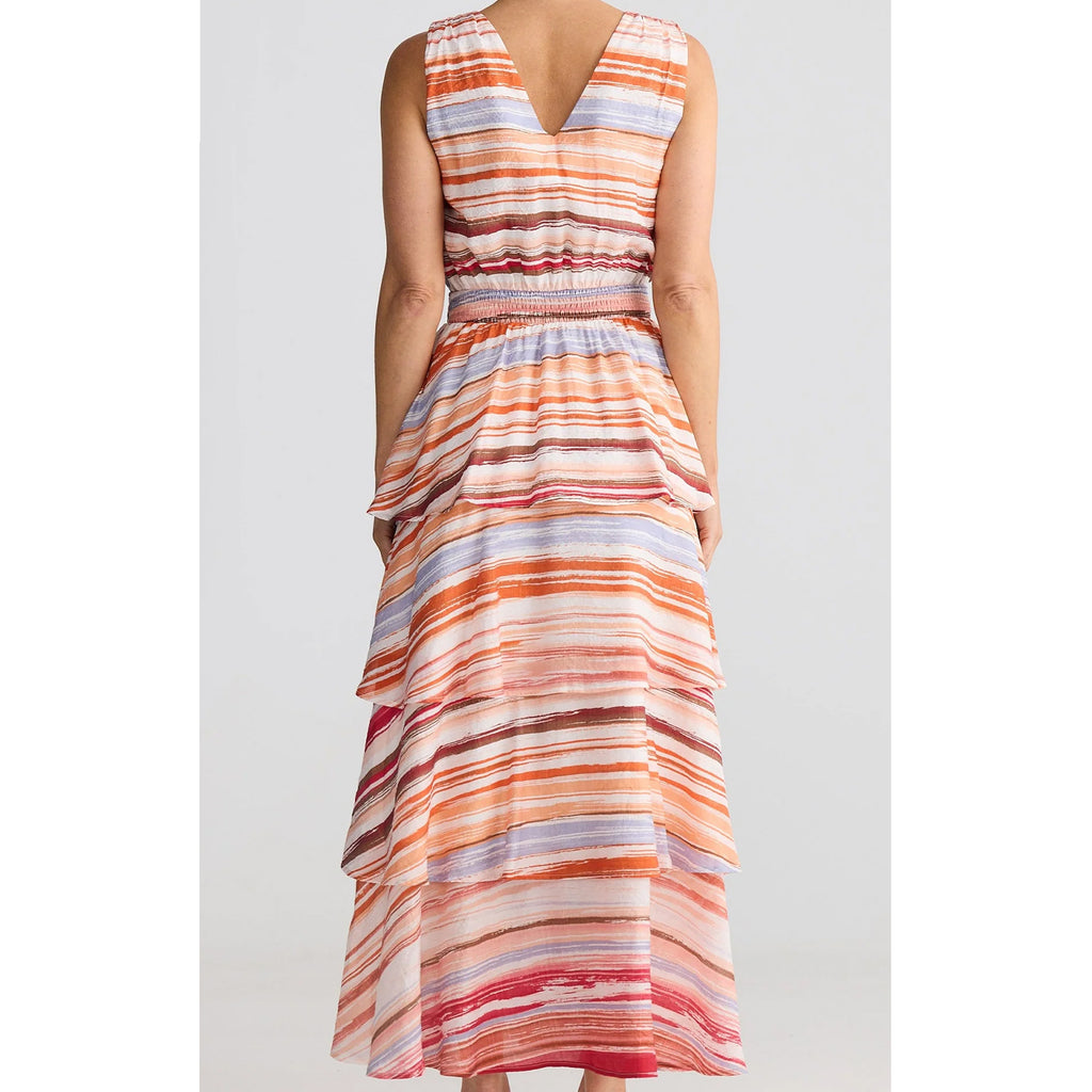 Dress Adella Maxi - Painterly Stripe
