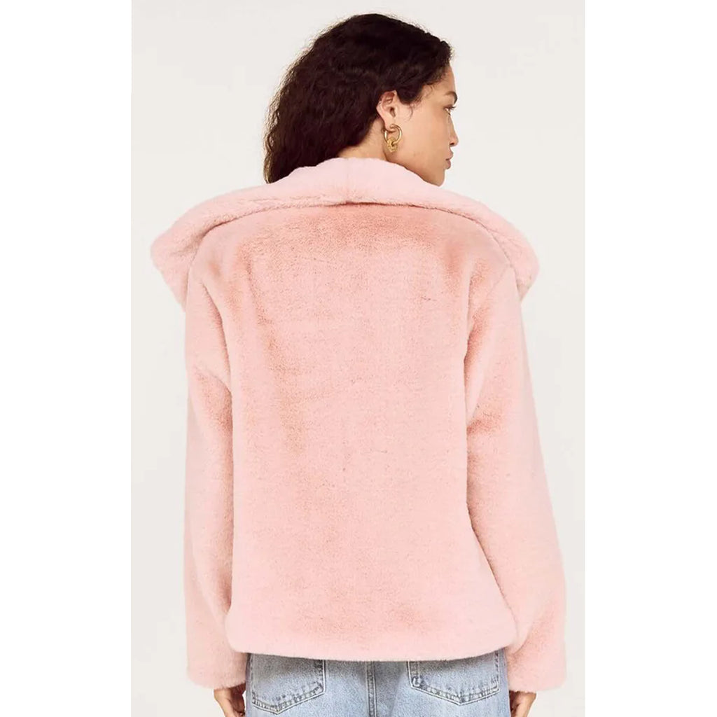 Coat Sigrid Faux Fur - Dusty Pink