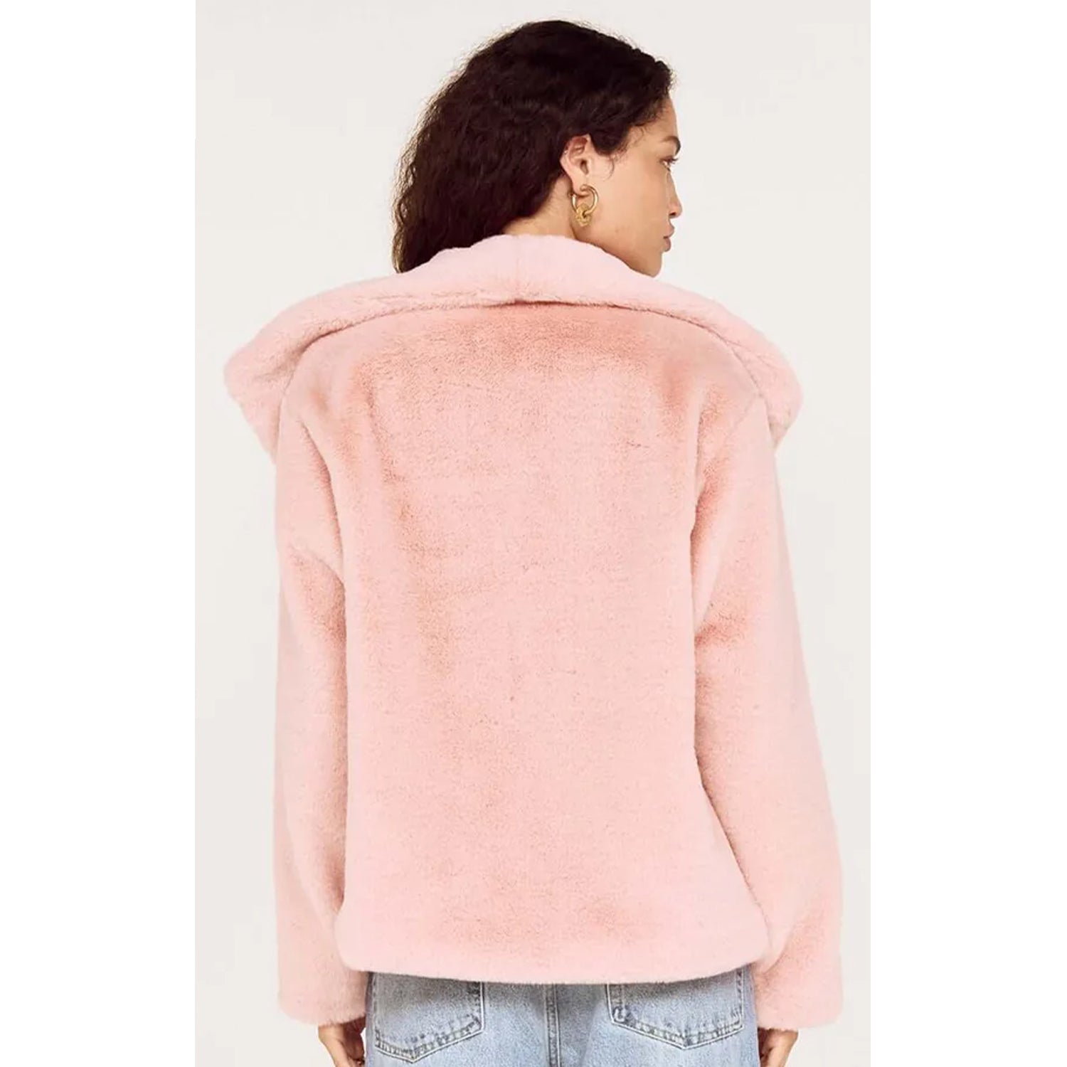 Coat Sigrid Faux Fur - Dusty Pink