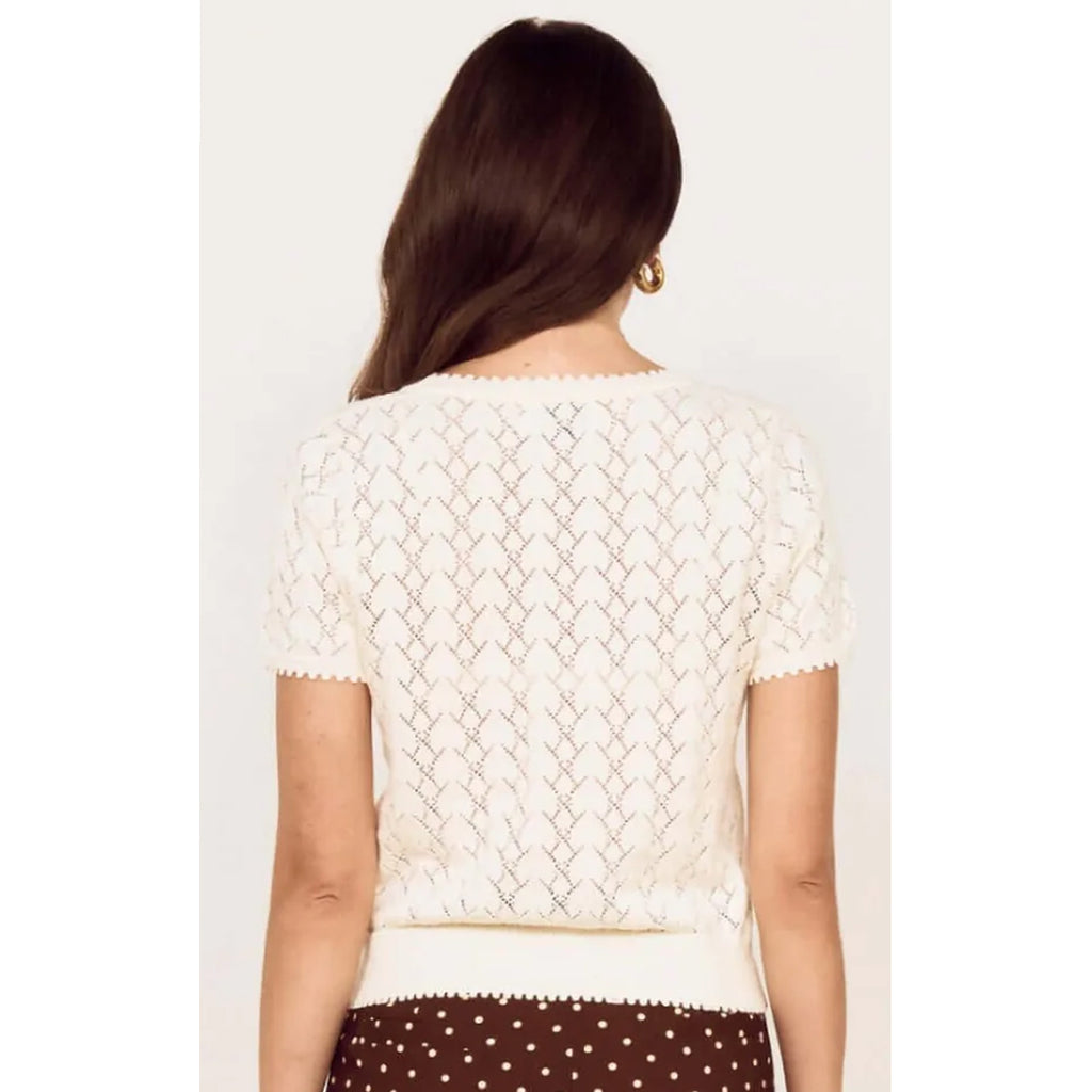 Knit Cardi Top Calla - Ivory
