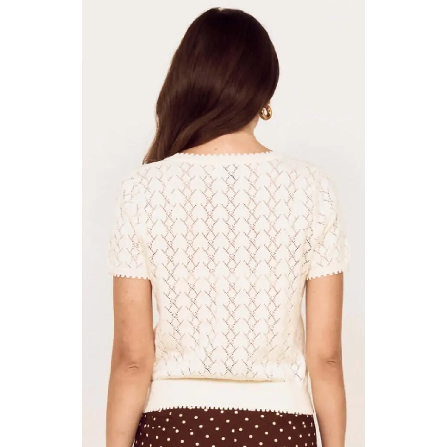 Knit Cardi Top Calla - Ivory