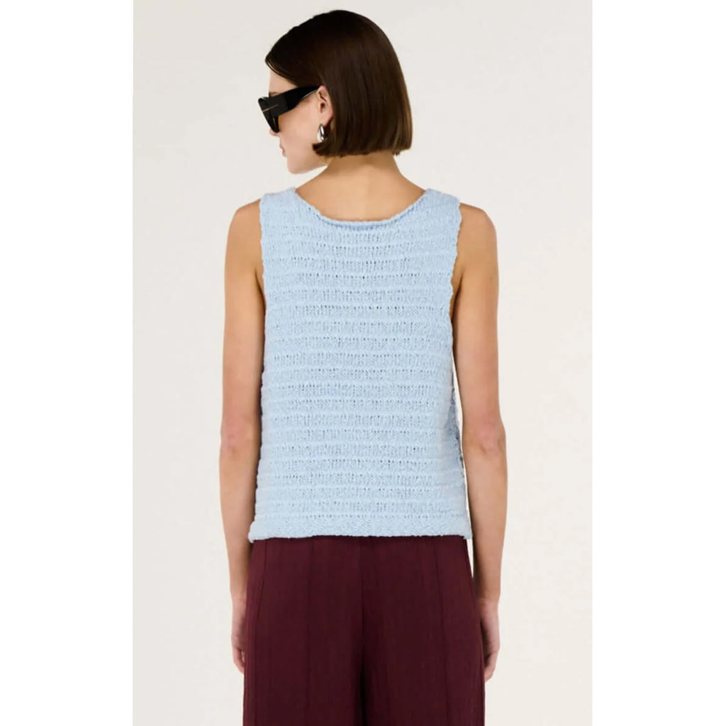 Top Indie Knit Tank - Baby Blue