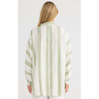 Top Milano Shirt - Sage Shadow Stripe