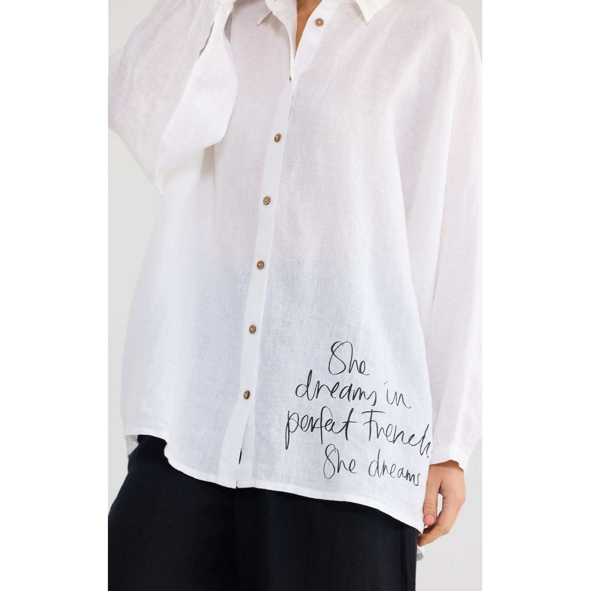 Top - Milano Shirt - "She Dreams in Perfect French"