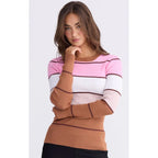 Top Unley Knit - Rose Stripe