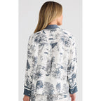 Top Glenda Shirt - Slate Toile