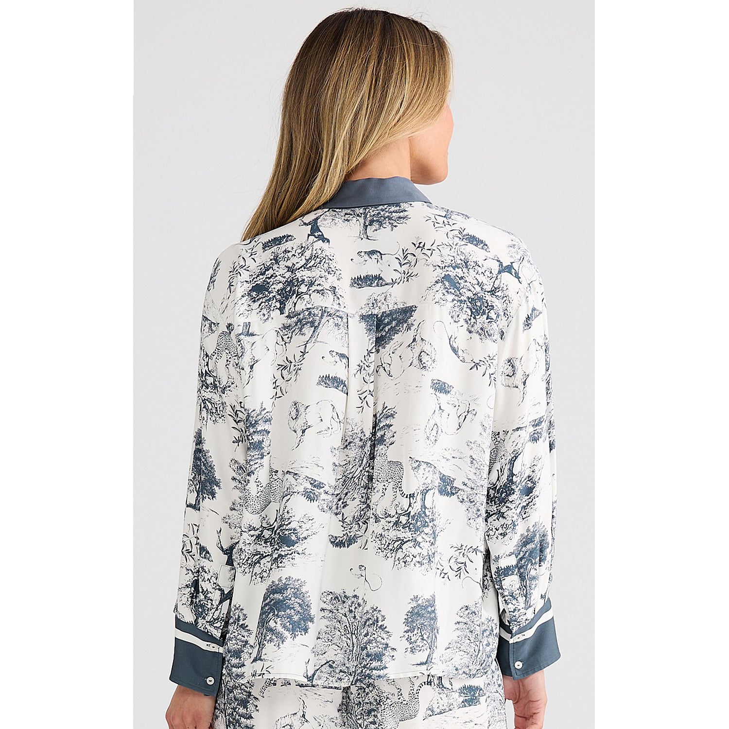 Top Glenda Shirt - Slate Toile