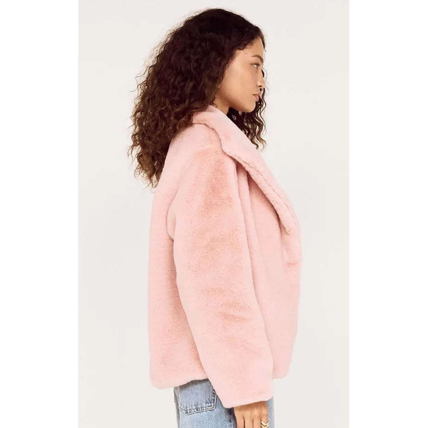 Coat Sigrid Faux Fur - Dusty Pink