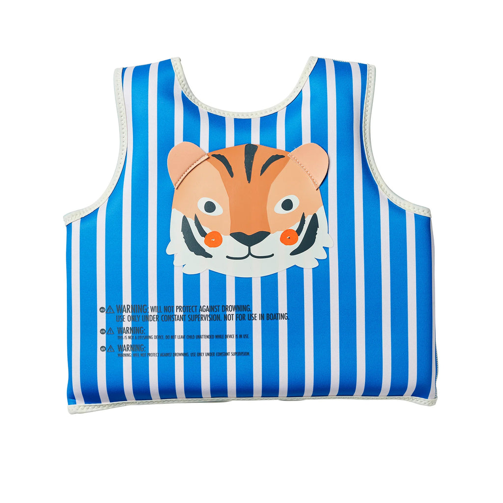 Kids Swim Vest 3-6 Tino the Tiger Blue