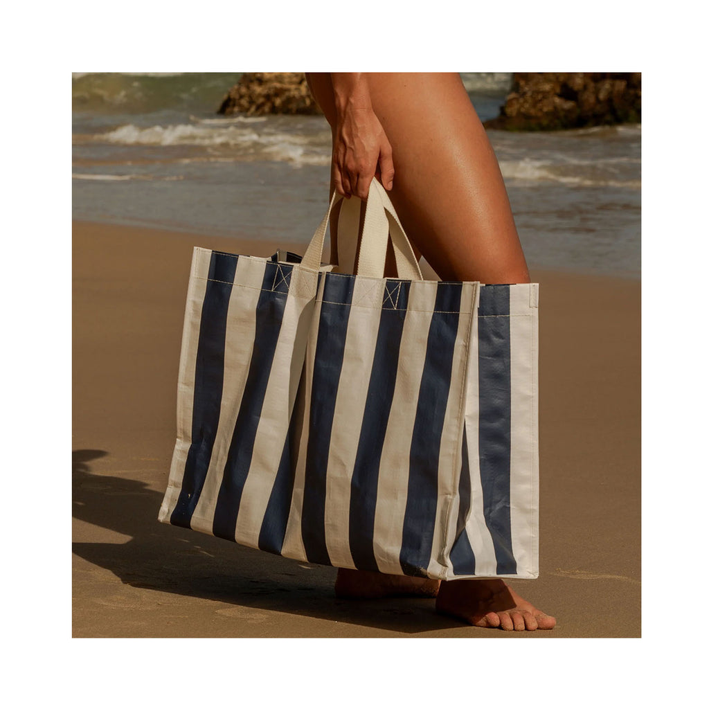 Beach Bag Carryall - Marine Stripe