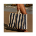 Beach Bag Carryall - Marine Stripe
