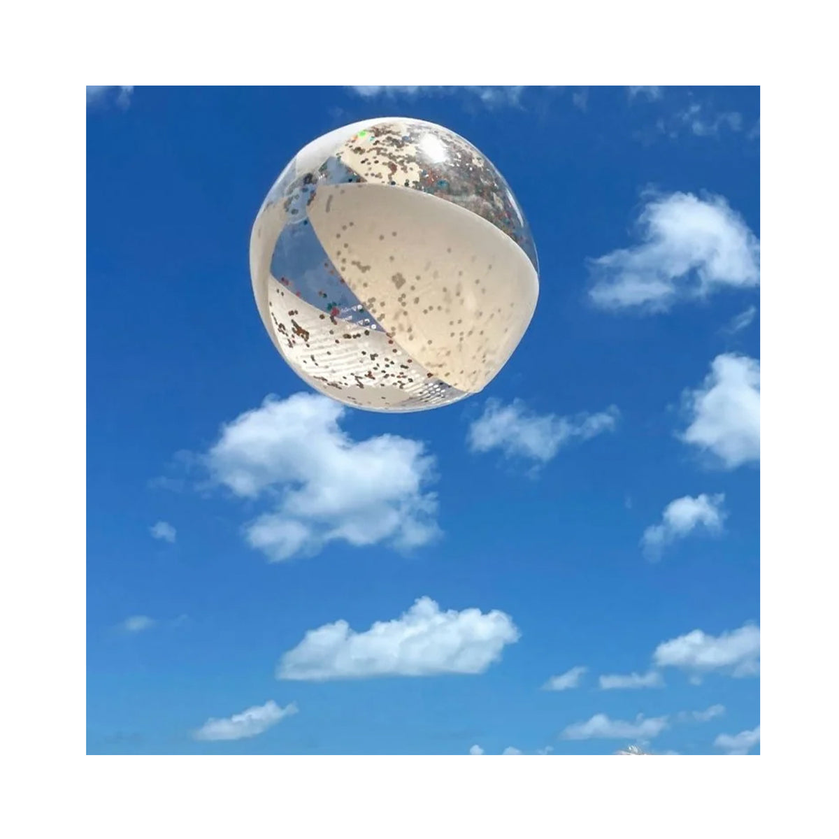 Inflatable Beach Ball Cotton Candy Glitter
