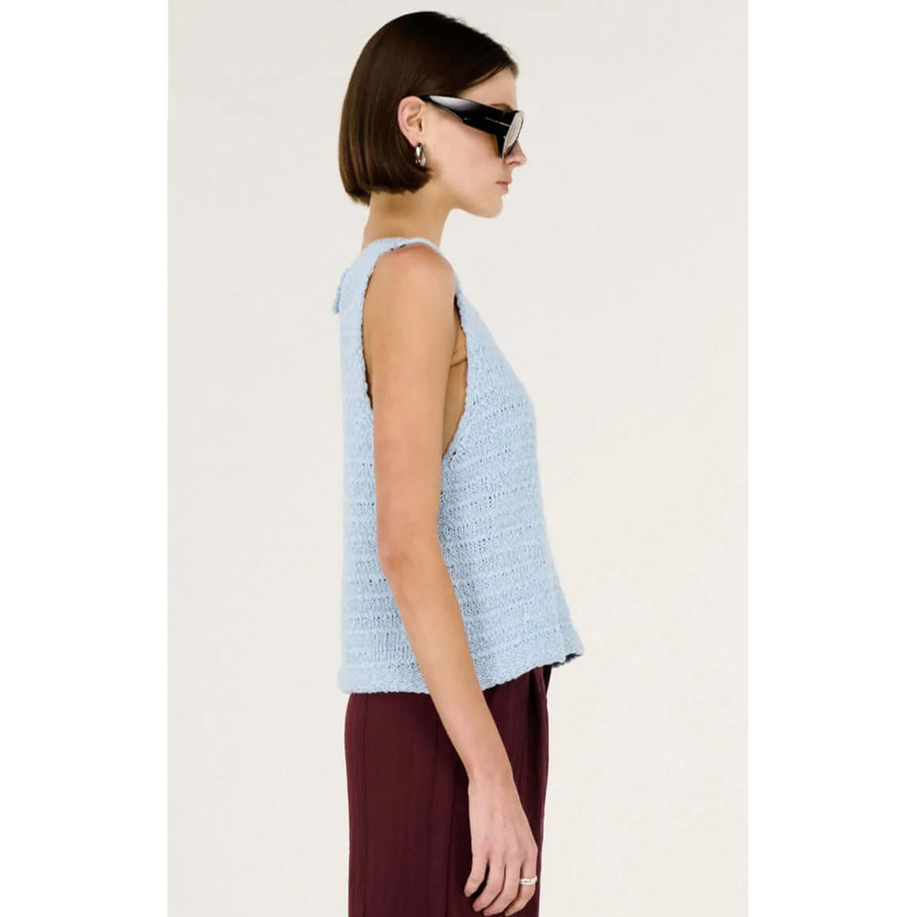 Top Indie Knit Tank - Baby Blue