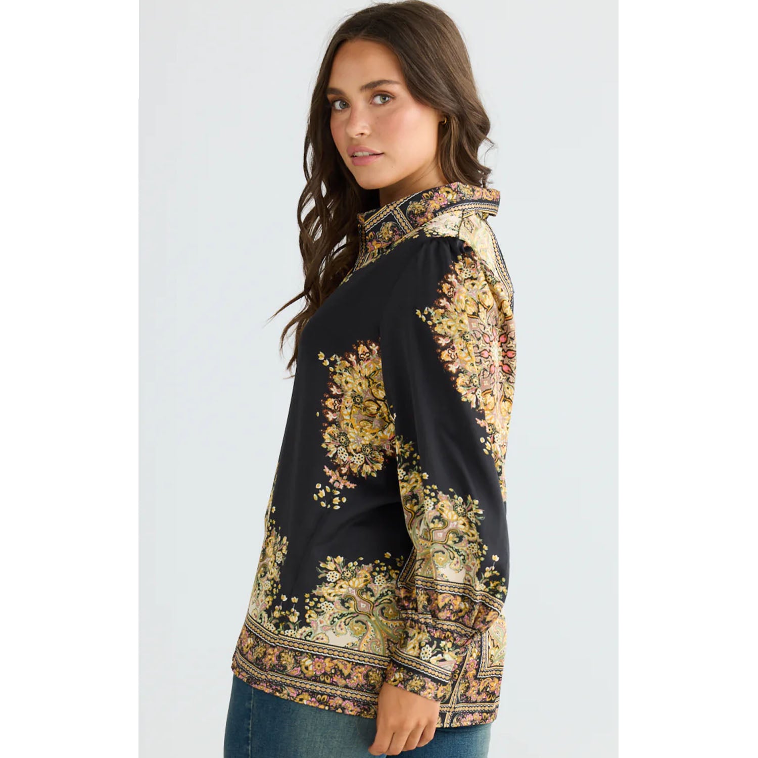 Shirt Rune - Black Paisley