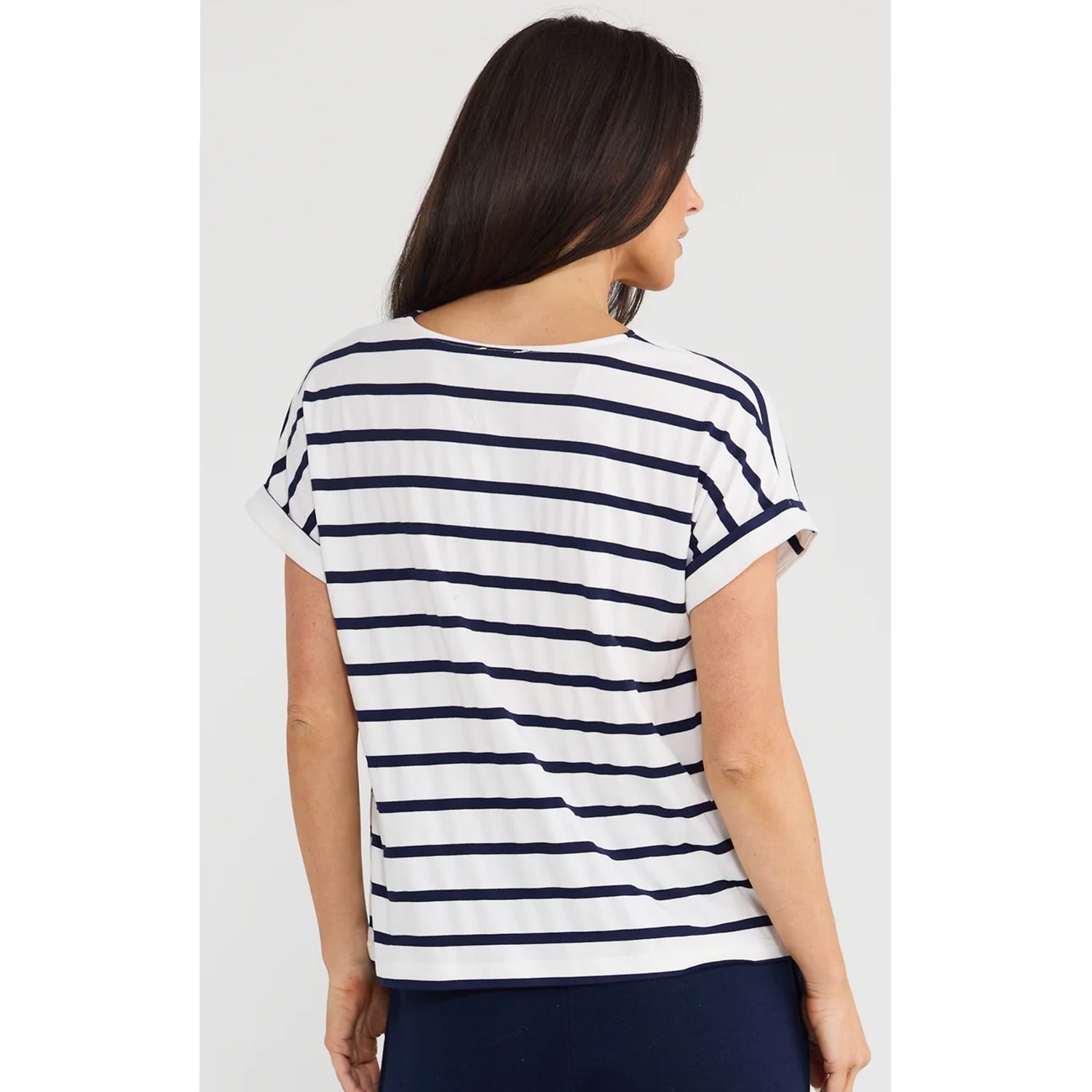 Tee Rapture Navy White Stripe