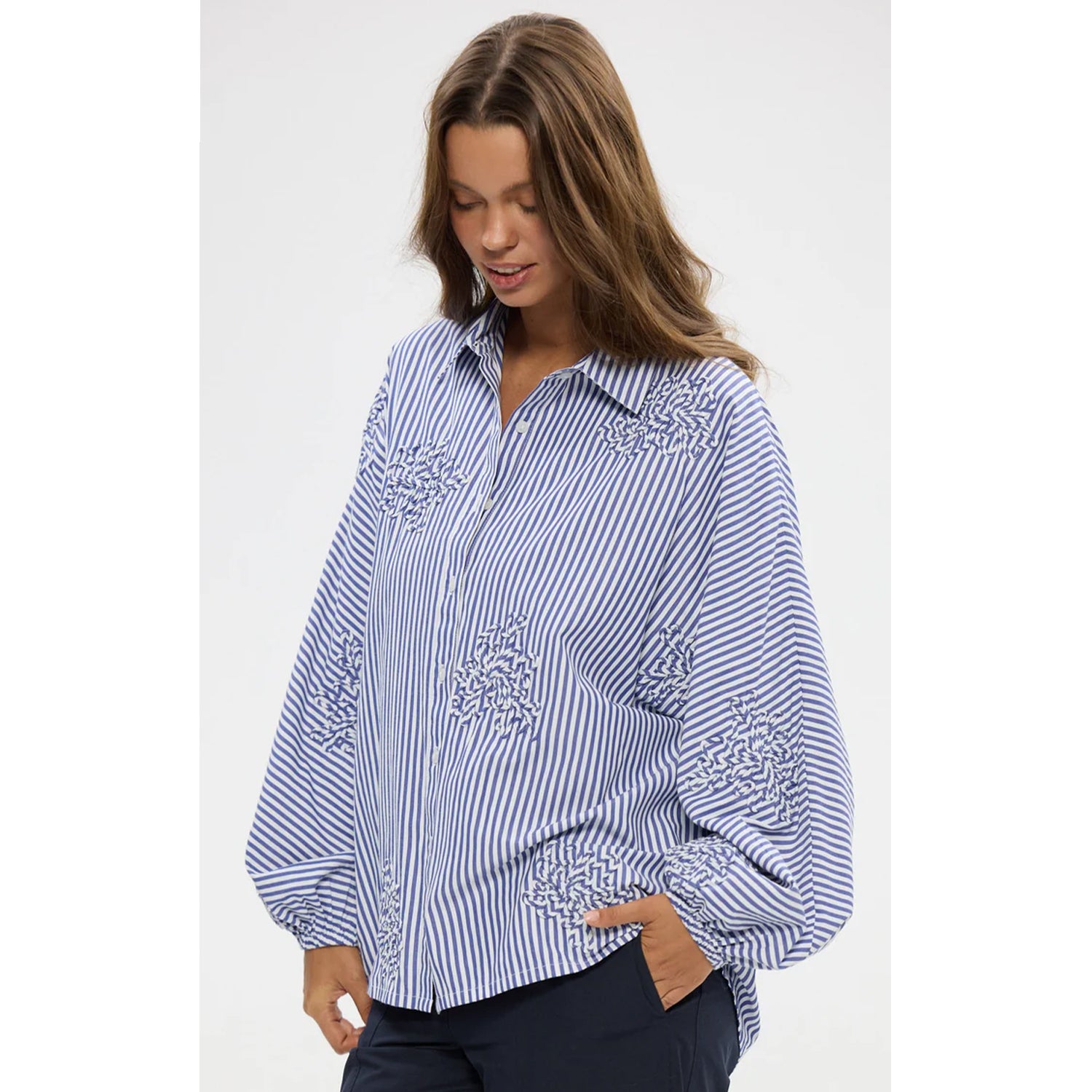 Top Cliffside - Blue Stripe