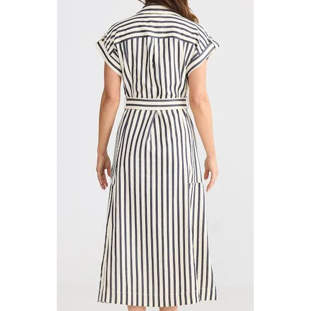 Dress Portia - Navy Stripe