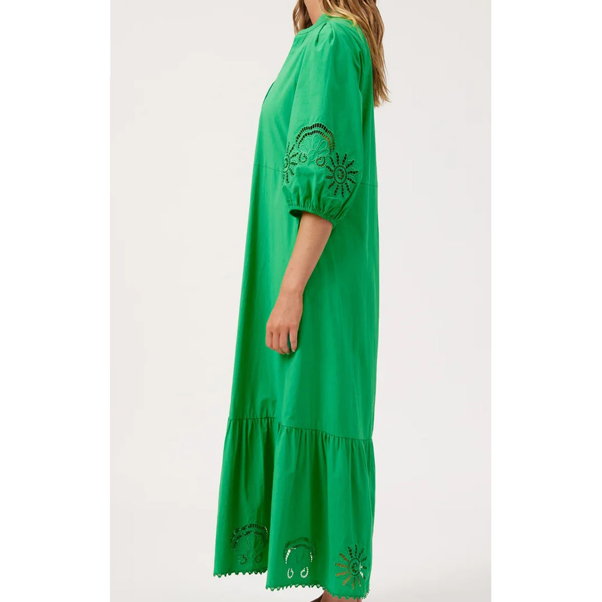 Dress Maxi Larissa Broderie - Green