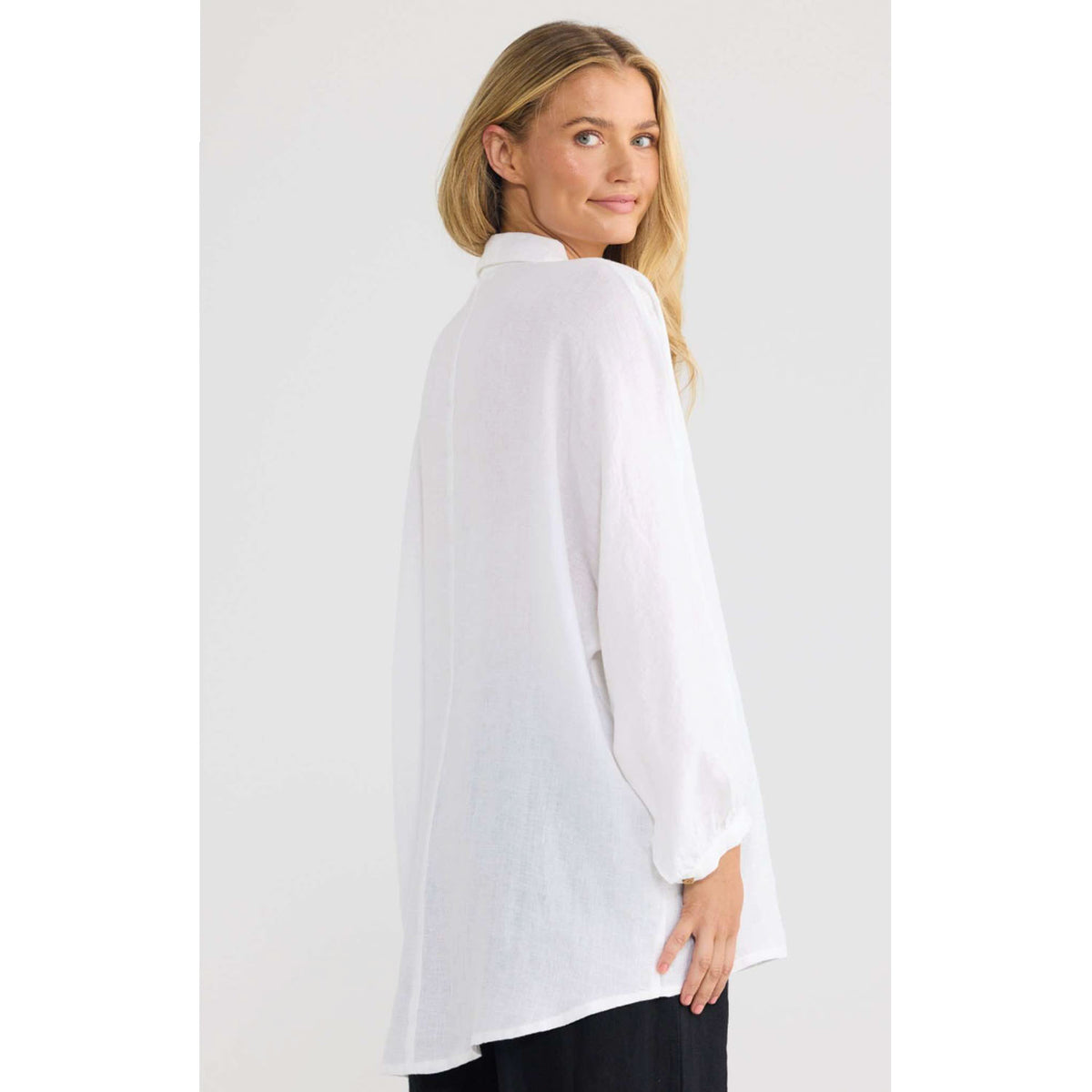 Top - Milano Shirt - White Linen