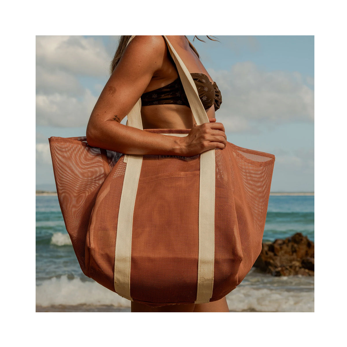 Mesh Beach Bag Tierra Clay