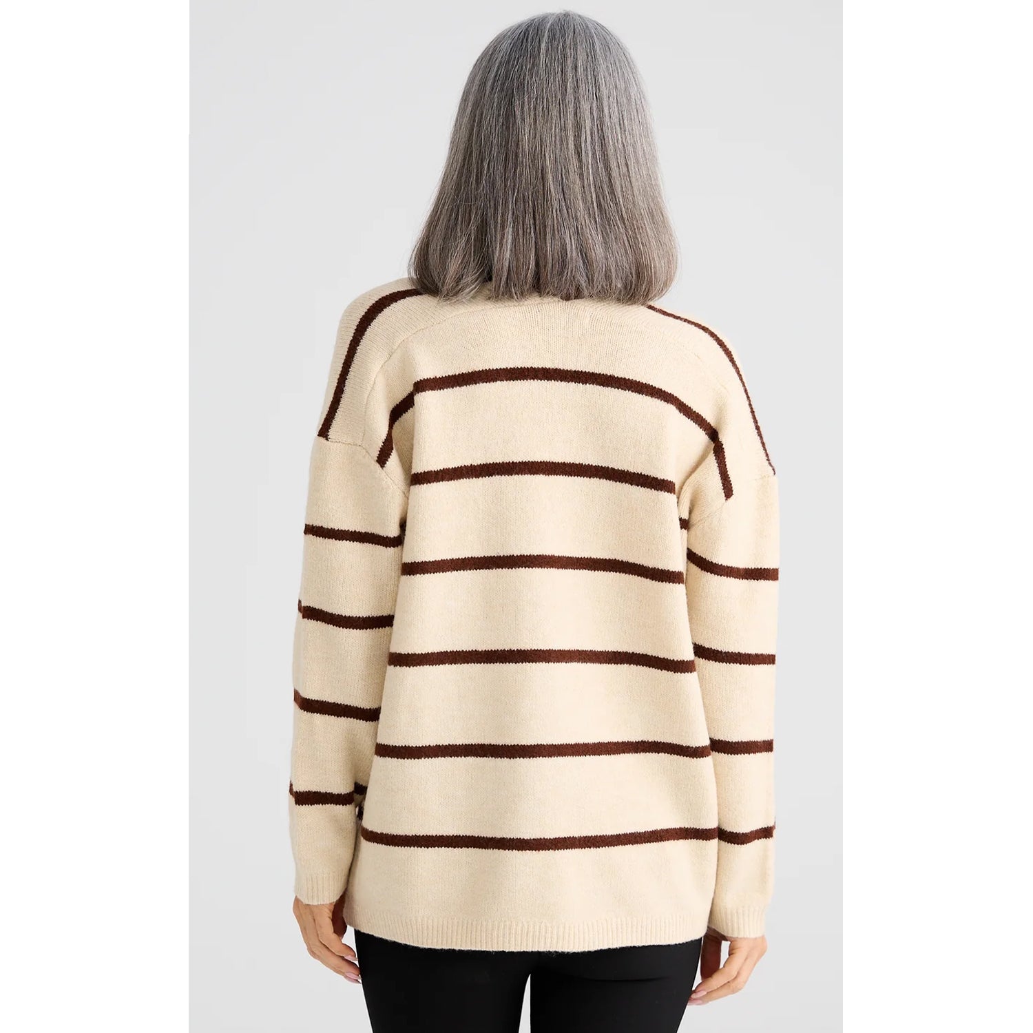 Knit Hallie - Chocolate Stripe