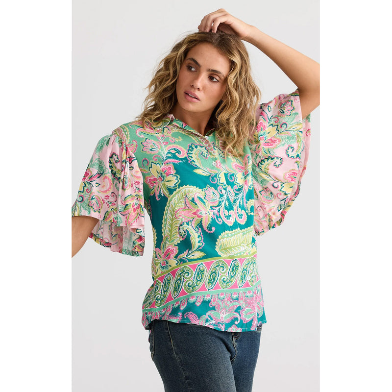Top Rosa Shirt - Paisley Dreams