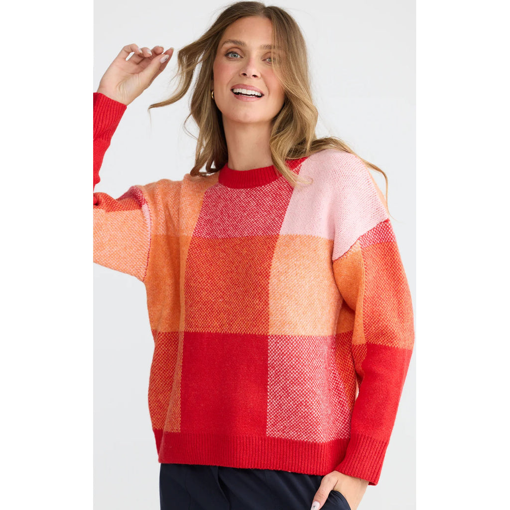 Knit Overboard - Pink Valle Check