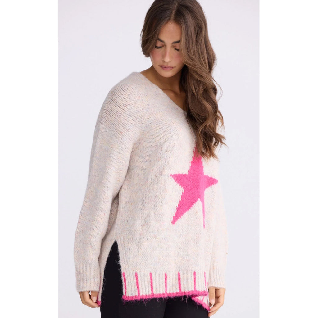 Top Vega Knit - Dusk w/ Hot Pink