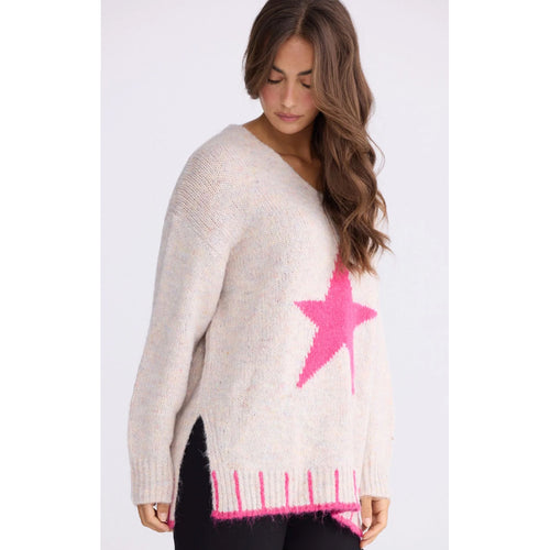 Top Vega Knit - Dusk w/ Hot Pink