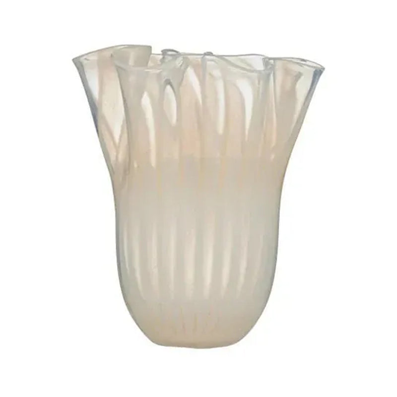 Vase Francine Glass 23x28cm - Clear/Ivory