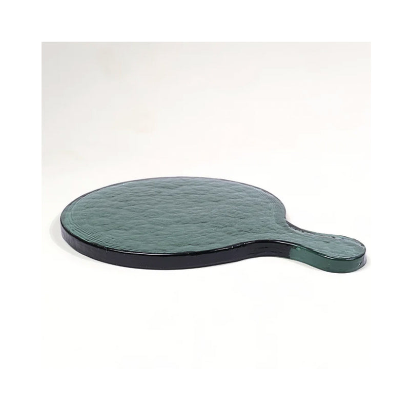Board Handblown Glass Round - Blue