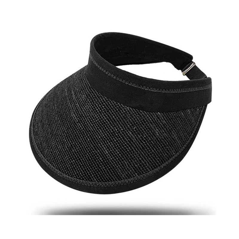 Hat Visor Raffia OS - Black