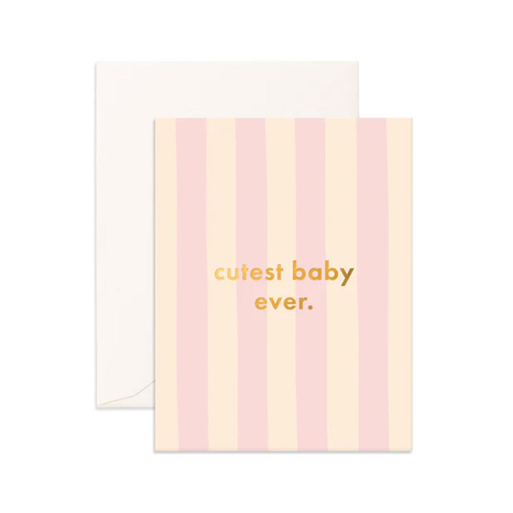 Card Cutest Baby Ever Petal Stripe